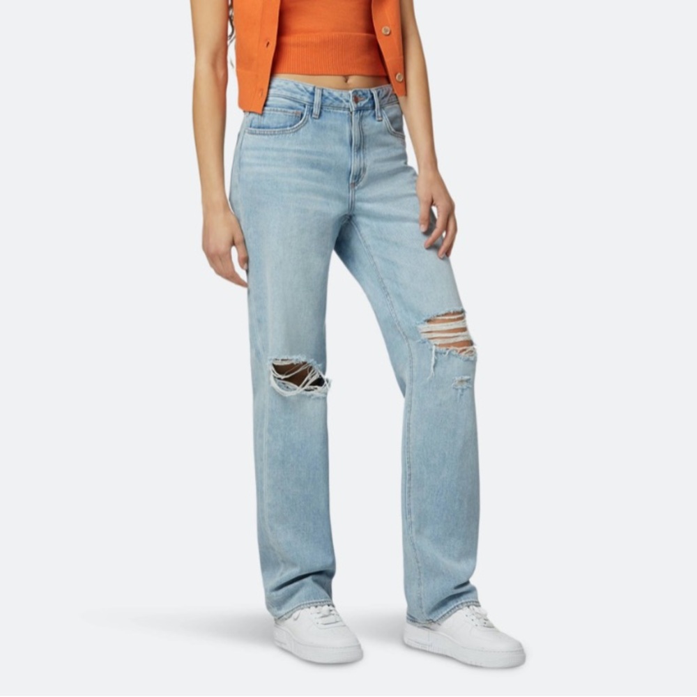 Favorite Daughter The Tommy Mid Rise Boyfriend Jeans in Munich Distressed Sz 26 - Picture 9 of 9